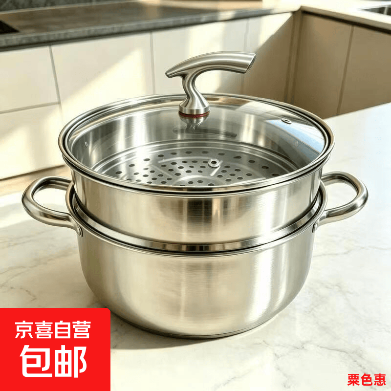 旧蒸锅总滴水泡包子？这口24cm双层锅蒸煮同出还省事